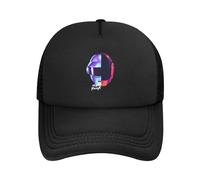 Casquette de Baseball Punk Rock Daft Hip hop réglable, Chapeau de Camionneur avec Logo rétro, Casquette en Maille Noire