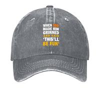 Casquette De Baseball Quand Dieu m'a Créé, Il A Dit : « Ce Sera Amusant. » Chapeau De Golf Mode Anti-Soleil Casquette D'Été, pour Camping, Les Loisirs, Femmes, 55-59cm