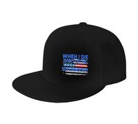 Casquette De Baseball Quand Je Mourrai, Ne Me Laissez Pas Voter Démocrate Trucker Caps Adjustable Casquettes De Golf Anti UV Bord Plat Casquettes pour Running Randonnée Outdoo