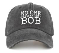 Casquette De Baseball Qui Ne Veut Rien Personne n'est Plus Sage Que Bob Papa Mari Beau-Père Baseball Cap Vintage Casquettes De Golf Réglable Bord Plat Casquettes pour Running Randonnée Camping