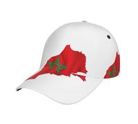 Casquette de baseball réglable avec drapeau du Maroc pour course à pied, entraînements et activités de plein air, toutes saisons, noir, noir, taille unique