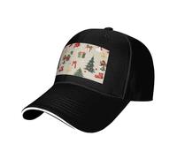 Casquette de baseball réglable avec imprimé Merry Christmas pour toute l'année, Noir , Taille unique