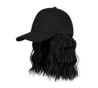 Casquette de baseball réglable avec perruque bouclée pour femmes et filles Cosplay Costume Bob Béret Style Casquette de coiffage Fibre synthétique Perruque Cheveux