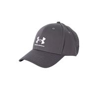 Under Armour Lockup Adj Casquette avec fermeture réglable, casquette de sport confortable pour hommes, gris/blanc