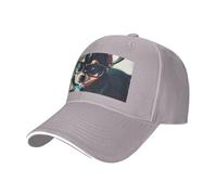 Casquette de baseball réglable pour chien Chihuahua avec imprimé lunettes neutres pour toute l'année, gris, Taille unique