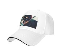 Casquette de baseball réglable pour chien Chihuahua avec imprimé lunettes neutres pour toute l'année, Blanc, taille unique