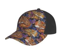 Casquette de baseball réglable pour homme et femme, motif renard tribal, papillon, casquette de baseball pour homme, femme, papa, camionneur, noir