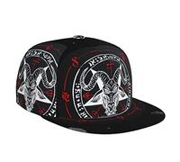 Casquette de baseball réglable Snapback Trucker pour homme et femme Demon Baphomet Satanic Goat Head Caps, Comme indiqué sur la photo, taille unique