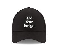 Casquette de baseball réglable - Votre design ici pour la course à pied - Noir, Noir , Taille unique