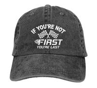 Casquette de Baseball rétro Ajustable Noire « Si tu n'es Pas Premier, tu ES