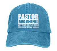Casquette de baseball rétro ajustable « Pasteur Warning Anything You Say »