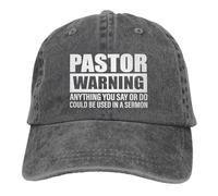 Casquette de baseball rétro ajustable « Pasteur Warning Anything You Say »