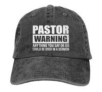 Casquette de baseball rétro ajustable « Pasteur Warning Anything You Say »