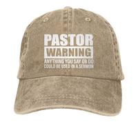 Casquette de baseball rétro ajustable « Pasteur Warning Anything You Say »