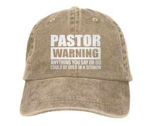 Casquette de baseball rétro ajustable « Pasteur Warning Anything You Say »