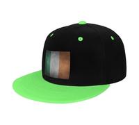 Casquette De Baseball Retro Ireland Flag 3D Print Bord Plat Casquettes Adjustable Baseball Cap Unisexe Trucker Caps pour Sport Cyclisme Outdoo