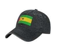 Casquette De Baseball Sao Tome and Principe Drapeau Casquette À Imprimé Sao Tome and Principe Drapeau Été Coton Lavé Chapeau Soleil Réglable Protection UV Cadeau Sportif Événements Football Rugby