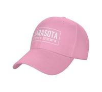 Casquette De Baseball Sarasota, Floride : Coordonnées Insolites De La Ville, Racines du Foyer Bord Plat Casquettes Classic Baseball Cap Adjustable Casquettes De Golf pour Randonnée Running