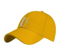 Casquette de Baseball SC.an.IA, Casquette de Baseball Respirant Anti-Soleil, Casquettes Adjustable Running Plein Aire et Les Loisirs, Vintage(Yellow)