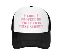 Casquette De Baseball Seigneur, Protège-Moi Pendant Que Je suis dans Ces Rues, Chrétien Baseball Cap Vintage Casquettes De Golf Respirante Trucker Caps pour Randonnée Running Outdoo