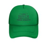 Casquette De Baseball Seigneur, Protège-Moi Pendant Que Je suis dans Ces Rues, Chrétien Casquettes De Golf Classic Trucker Caps Vintage Bord Plat Casquettes pour Running Randonnée Camping