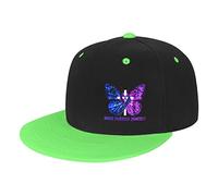 Casquette De Baseball Sensibilisation À La Prévention du Suicide Grâce Au Papillon Point-Virgule Bord Plat Casquettes Classic Baseball Cap Adjustable Casquettes De Golf pour Running Camping