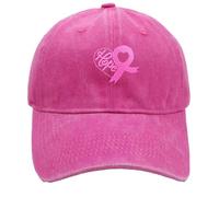 Casquette De Baseball Sensibilisation Cancer du Sein Unisexe Rose Octobre Casquette pour La Sensibilisation Cancer du Sein Chapeau De Sport De Visière