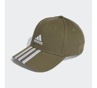 Casquette de baseball sergé de coton 3 bandes Olive Strata / White Hommes (M/L)