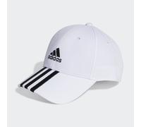 Casquette de baseball sergé de coton 3 bandes White / Black Enfants