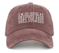 Casquette De Baseball Significatif Qui A Tout Je suis Si Doué pour Attraper du Poisson T Le Poisson Bord Plat Casquettes Vintage Trucker Caps Respirante Casquettes De Golf pour Camping Running