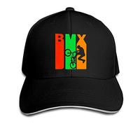 Casquette De Baseball Silhouette De BMX De Style Rétro des Années 1970 Casquette Sandwich Mode Casquette Visière Classique Casquette Unisexe, pour Plage, Sport