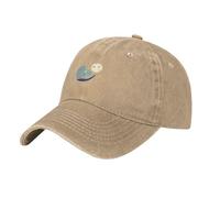 Casquette De Baseball Small Boat on The Moon and Stars Printing Bord Plat Casquettes Classic Trucker Caps Adjustable Casquettes De Golf pour Running Cyclisme Camping