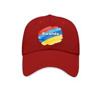 Casquette De Baseball Snapback 6 Panneaux Ajustable Rwanda Drapeau National Style Hip Hop Trucker Homme Femme Coupe du Monde