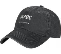 Casquette de Baseball Snapback Chapeau de Soleil AC-DC Casquette de Baseball pour Femmes Ajustée Bonnet Noir Style Hip Hop décontracté en Plein air Cadeau d'anniversaire pour Hommes Femmes