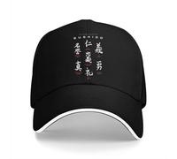 Casquette de Baseball Snapback Chapeau de Soleil Casquette d'été Visière Pare-Soleil Bushido Code Noir Casquettes Hip Hop Kyokushin Karaté Bushido Chapeau de Cowboy Chapeaux à visière Cadeau de Noël