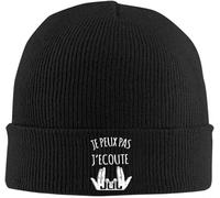 Casquette de Baseball Snapback Chapeau Soleil Chaud Unisexe Je ne Peux Pas écouter JUL Bonnet Chapeaux Bonnets Graphique Tricot Hiver Drôle Sport Plein air élastique Cadeau d'anniversaire