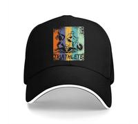 Casquette de Baseball Snapback de Couleur Pure Chapeaux de Papa pour Hommes Casquette Pare-Soleil Conception rétro de triathlète Casquettes de Baseball de Triathlon Casquette à visière