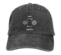 Casquette de baseball Snapback Sun Hat ChatGPT Chapeau multicolore à visière pour femme AI Vs Human Work Together Chapeaux de protection de visière personnalisés Cadeau de Noël pour hommes et femmes