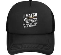 Casquette de baseball Snapback Sun Hat I Match Energy So How WE GON ACT Today Homme Chapeau Casquettes Femmes Casquette Femme Casquettes pour Hommes Été 2025 Homme Chapeau Casquette de baseball