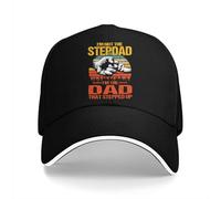 Casquette de Baseball Snapback Sun Hat Je ne suis Pas Le Beau-père Casquettes de Baseball avec visière Chapeaux d'ombrage pour la fête des pères Hommes et Femmes Cadeau de Noël pour Hommes Femmes