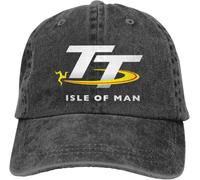 Casquette de baseball Snapback Sun Hat Motorsport Isle of Man TT Races Casquette de camionneur pour hommes et femmes Denim délavé Casquettes usées Cadeau Casquette Snapback Cadeau d'anniversaire