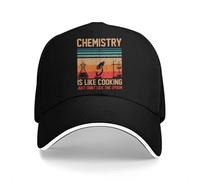 Casquette de Baseball Snapback Sun Hat Pure Color Dad Hats pour Hommes Chemical Visor Baseball Caps Visor Cap La Science C'est comme Cuisiner mais ne léchez Pas la cuillère Cadeau de Noël