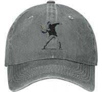 Casquette de baseball Snapback Sun Hat Rage Flower Bomber Pochoir Casquettes de baseball Banksy Casquettes délavées en détresse Chapeau classique de voyage en plein air Casquette réglable Snapback