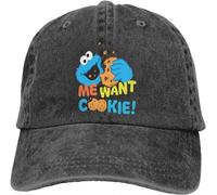 Casquette de Baseball Snapback Sun Hat Washed Casquette de Baseball pour Hommes Cookie Wants Cookie Trucker Snapback Caps Dad Hat Sesame Street Bert Animation éducative Chapeaux de Golf Cadeau