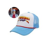 Casquette de Baseball Stranger Things 4 Dustin FONGWAN 56-60cm Ajustable pour Enfants Adulte Cosplay Costume Halloween Carnaval - bleu clair Bleu