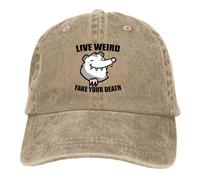 Casquette de Baseball Style Unisexe Live Bizarre Faux Votre Mort Multicolore Chapeau Casquette Femme Casquette Drôle Animal Esprit Génial Personnalisé Visière Protection Chapeaux Cadeau