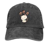 Casquette de Baseball Style Unisexe Mignon Chat Animaux Multicolore Chapeau Casquette Femme Pointue Trois Points d’Question Personnalisé Visière Protection Chapeaux Cadeau