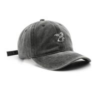 Casquette de baseball surdimensionnée lavée pour papa chapeau de camionneur pour grosses têtes Casquette d'arbitre Jot695, Noir , Taille unique