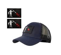 Casquette de baseball tactique Seal Team pour homme et femme - Casquette extensible - Bleu - 2 patchs, 2, L