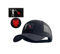 Casquette de baseball tactique Seal Team pour homme et femme - Casquette snapback extensible - Pour la course à pied et la pêche - Noir + 2 patchs, 1, L